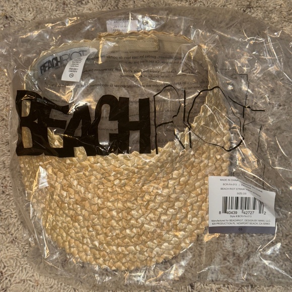 NEW Beach Riot Straw Visor NWT Sealed - Picture 2 of 4